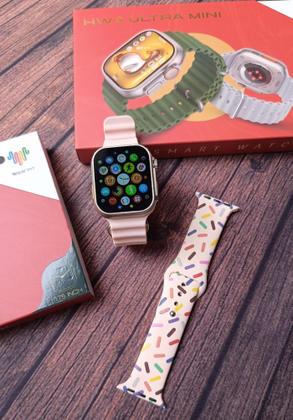 Imagem de Smartwatch Hw9 Ultra Mini 41mm Serie 9 Com Pulseira Extra NFC Lançamento - Laranja