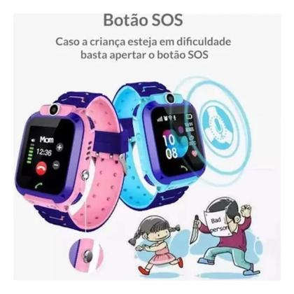 Imagem de Smartwatch Infantil Hw C2 Azul Chip Camera Gps Prova Dagua Faz e Recebe Ligações Envio Já Original com Nota Fiscal