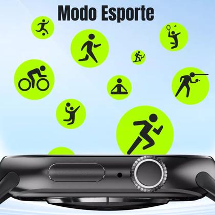 Imagem de Smartwatch K9 Ultra Pro 7 Pulseiras Extras Ultra 9 Metal Silicone 49mm Caixa Branco Pulseira Preto Bisel Preto Desenho D