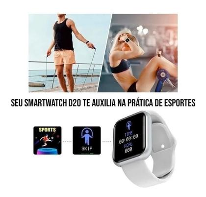 Imagem de Smartwatch Kit Com 2 Relogios Inteligente D20 Y68 Bluetooth