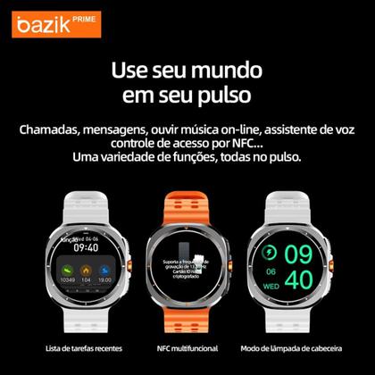 Imagem de Smartwatch Microwear MA27 Ultra NFC Prova Dágua IP68 Amoled Responde Whats 47mm Relógio Inteligente