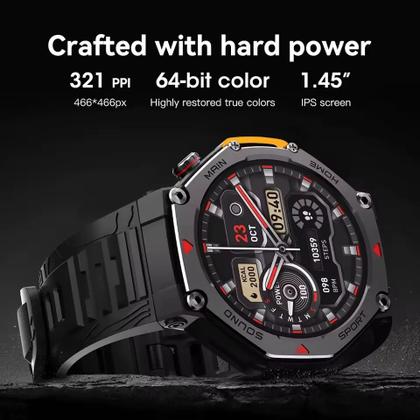 Imagem de Smartwatch Mrex4 5 ATM A prova dágua Microwear Gps Sos Bússola Chatgpt 2025