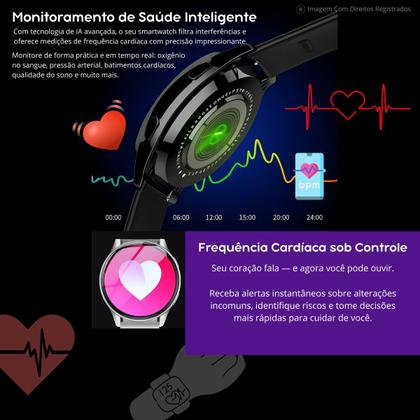 Imagem de Smartwatch Para Xiaomi Prova DÁgua Bateria Durável Prata