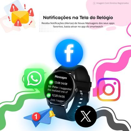 Imagem de Smartwatch Para Xiaomi Prova DÁgua Bateria Durável Prata