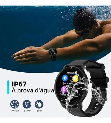 Imagem de Smartwatch Peje Zw02 Pro 1,4 Silicone Sport Preto Silicone Preto Preto