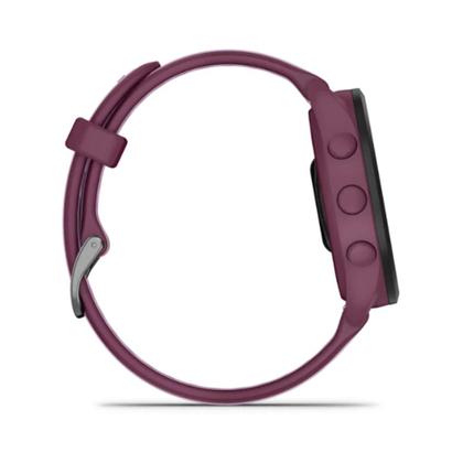 Imagem de Smartwatch Relógio Garmin Forerunner 165 Music Cereja/ Lilás WW com Monitor Cardíaco de Pulso e GPS 43mm