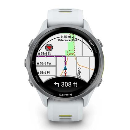 Imagem de Smartwatch Relógio Garmin Forerunner 970 com Monitor Cardíaco de Pulso e GPS Marfim em titânio 47mm
