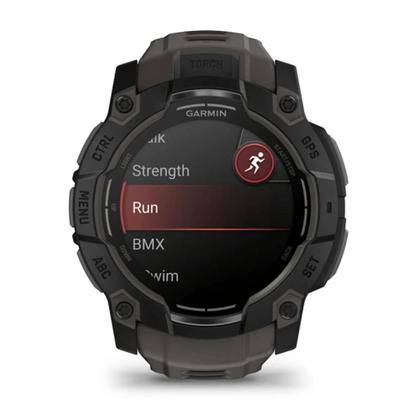 Imagem de Smartwatch Relógio Garmin Instinct 3 com Monitor Cardíaco de Pulso e GPS 50 mm Amoled, Preto com pulseira de silicone Grafite