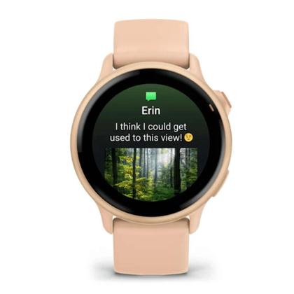Imagem de Smartwatch Relógio Garmin Vívoactive 6 Monitor Cardíaco de Pulso e GPS Rosa metálico 42mm