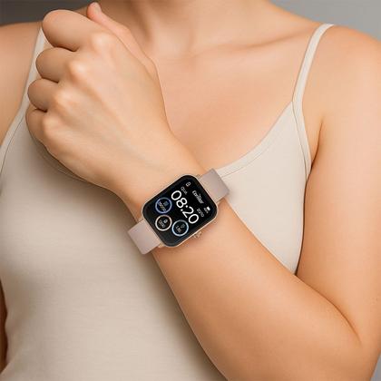 Imagem de Smartwatch Relógio Inteligente Digital Feminino Rosa com Pulseira de Silicone Condor