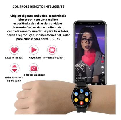 Imagem de Smartwatch Relógio Inteligente Hw28 Preto Caixa De Metal Watch 40 Modelo Redondo Envio Já