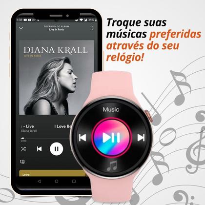 Imagem de SmartWatch Relógio Inteligente Redondo Compatível Samsung Galaxy xiaomi redmi