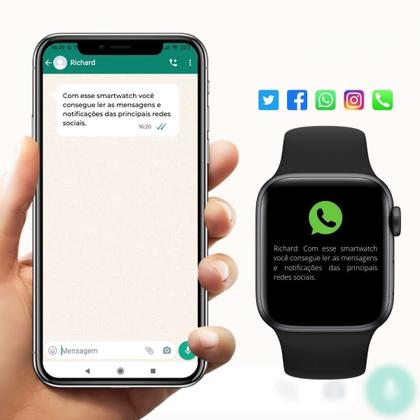 Imagem de Smartwatch Relógio Presente Dia dos Namorados Inteligente X Pro Preto Bluetooth Masculino Feminino