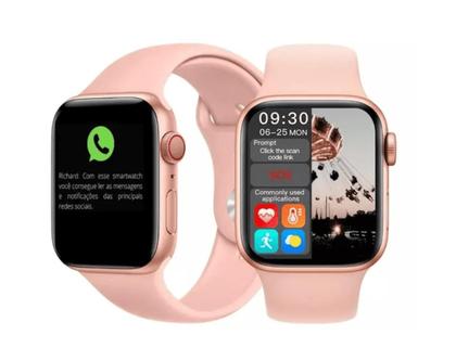Imagem de Smartwatch Relógio Rosa Inteligente IOS e Android Envio Imediato
