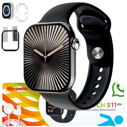 Imagem de Smartwatch S11 Pro Lançamento Original Microwear Gps Nfc Android iOS Gps Chatgpt Responde Whatzz