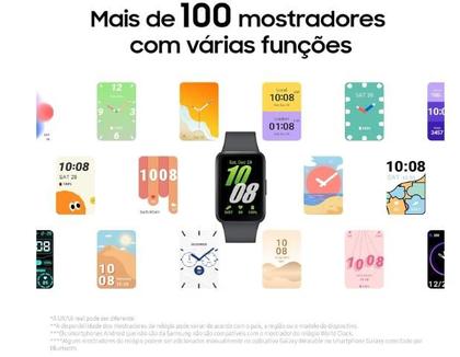Imagem de Smartwatch Samsung Galaxy Fit3 Display 1.6" Grafite SM-R390 Preto