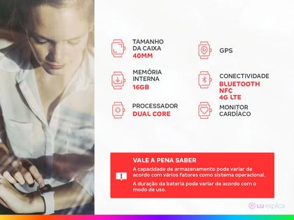 Imagem de Smartwatch Samsung Galaxy Watch5 LTE 40mm Grafite 16GB Bluetooth