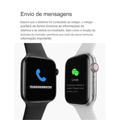 Imagem de SmartWatch Série 6 Bluetooth Redes Sociais Saúde Monitor de Sono 