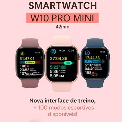 Imagem de Smartwatch Smart W10 Mini Relógio Inteligente 42mm Amoled com Fone Bluetooth
