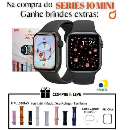 Imagem de Smartwatch Smart W10 Mini Series 10 Amoled 41mm 8 Pulseiras