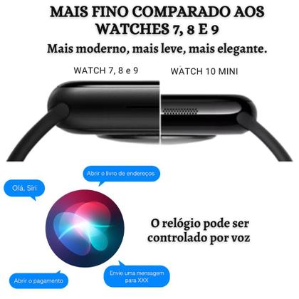 Imagem de Smartwatch Smart W10 Mini Series 10 Amoled 41mm 8 Pulseiras