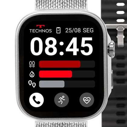 Imagem de Smartwatch Technos Connect Max Call Prata - TMAXCAB/9K