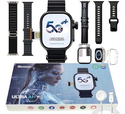 Imagem de Smartwatch Ultra 3 AI Chip 5G 16GB Faz e Atende Ligações Ideal Para Homens e Mulheres