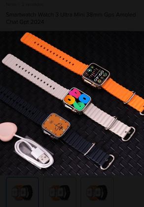 Imagem de Smartwatch Ultra3 41mm A Prova D'água Chat Gpt Nfc 2gb Ram Amoled 10 Chamadas Intagram Facebook Multi-Funções