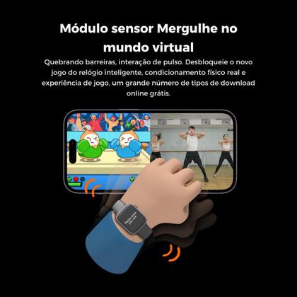 Imagem de Smartwatch W10 Lançamento 2025 Série 10 X Microwear Original NFC tela 47m Amoled 120Hz novo sistema MicroOs 10 resistencia certificada IP68