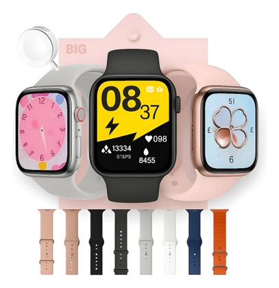 Imagem de Smartwatch W10 Mini Series 41mm 8 Pulseiras Tela Amoled preto