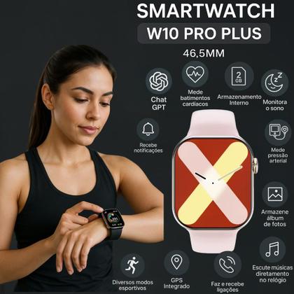 Imagem de Smartwatch W10 Watch Ultra Nfc Chatgpt Amoled Gps 2 Pulseiras