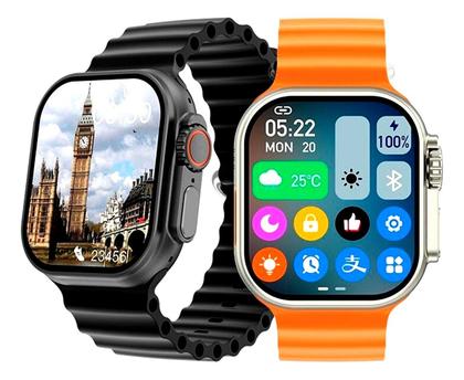 Imagem de Smartwatch W69 Ultra Pro Preto Series 9 Amoled Nfc+pulseira Alpine Controla Música e Passos