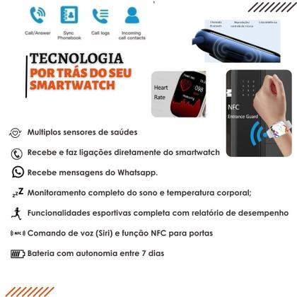 Imagem de Smartwatch W99 Pro Bazik Watch Ultra Nfc Amoled Gps com Fone Bluetooth