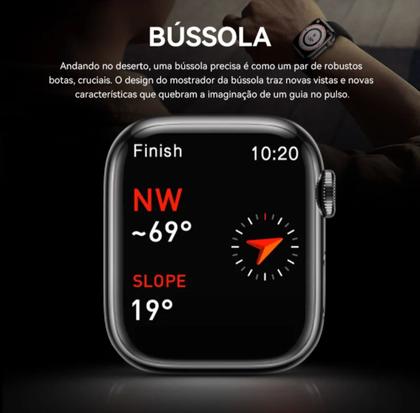 Imagem de Smartwatch Watch HW9 PRO 2 Cinza Amoled 3 pulseiras NFC assistente de vóz Chat GPT e GPS relógio inteligente corrida mon