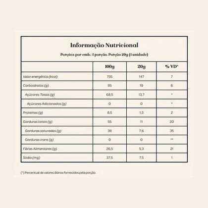 Imagem de Snack Chocolate 72% E Coco Zero Açúcar ComoAmo - Caixa 16 Unidades 20g