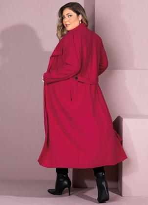 Imagem de Sobretudo Feminino Plus Size Longo Tamanhos Grandes Inverno Casaco