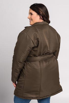 Imagem de Sobretudo Feminino Plus Size Microfibra Forrado Bolsos Frente - Serena