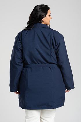 Imagem de Sobretudo Feminino Plus Size Microfibra Forrado Bolsos Frente - Serena