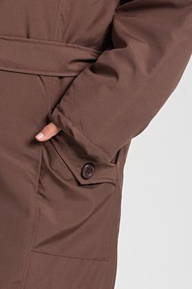 Imagem de Sobretudo Feminino Plus Size Microfibra Forrado Bolsos Frente - Serena