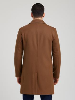 Imagem de Sobretudo Masculino Casaco Longo Lã Batida Jaqueta Clássico Elegante Frio Estilo Inverno Refinado