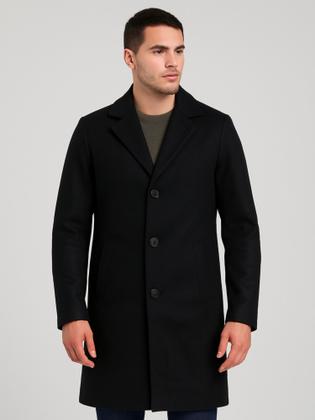 Imagem de Sobretudo Masculino Casaco Longo Lã Batida Jaqueta Clássico Elegante Frio Estilo Inverno Refinado