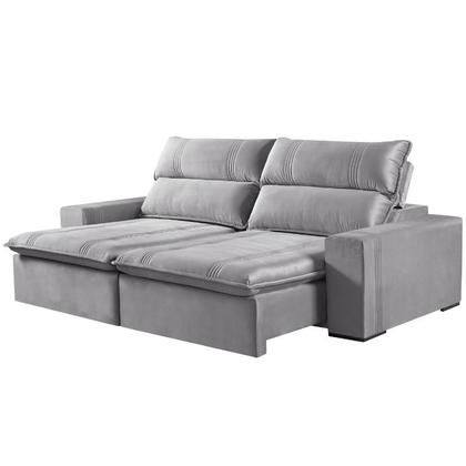 Imagem de Sof Retrtil e Reclinvel com Molas 3 Lugares 2,30cm Hanover Cinza