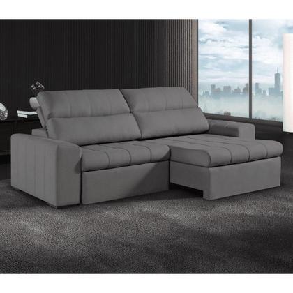 Imagem de Sof Retrtil e Reclinvel com Molas 3 Lugares 2,30cm Monti Grafite