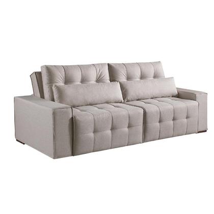 Imagem de Sof Retrtil e Reclinvel com Molas 3 Lugares 2,30cm Noruega Bege