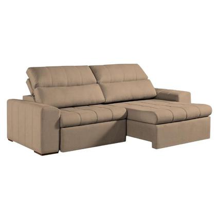 Imagem de Sof Retrtil e Reclinvel com Molas 4 Lugares 2,50cm Monti Bege