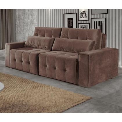 Imagem de Sof Retrtil e Reclinvel com Molas 4 Lugares 2,50cm Noruega CafŽ