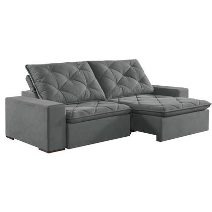 Imagem de Sof Retrtil e Reclinvel com Molas 4 Lugares 2,50cm Trento Grafite