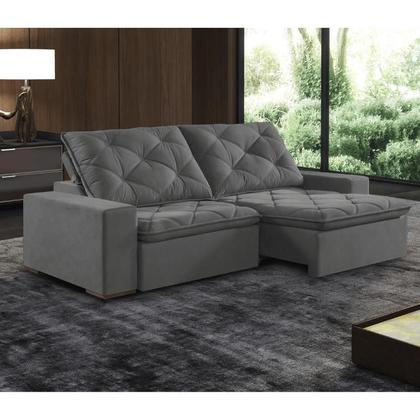 Imagem de Sof Retrtil e Reclinvel com Molas 4 Lugares 2,70m Trento Grafite