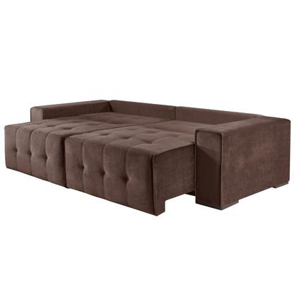 Imagem de Sof Retrtil e Reclinvel com Molas 5 Lugares 2,90 Noruega Marrom