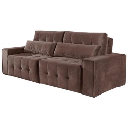 Imagem de Sof Retrtil e Reclinvel com Molas 5 Lugares 2,90 Noruega Marrom